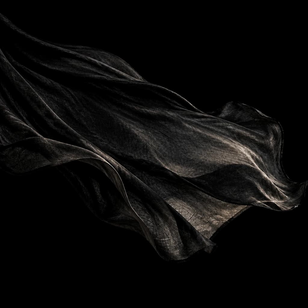 Black fabric rare scanline glitch